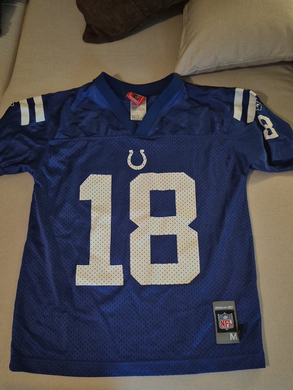 Reebok Indianapolis Colts Royal Blue #18 Football Jersey